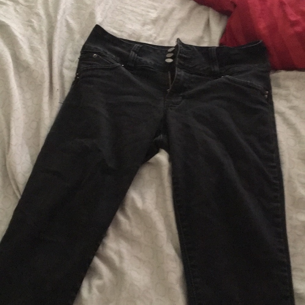 black denim jeans